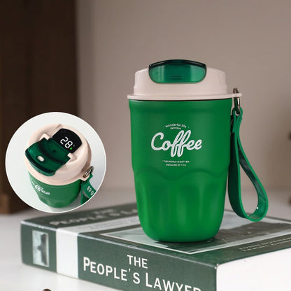 ☕ Smart Thermal Cup: LED Temp Display, 316 Steel, 12H Insulation, Leakproof, 360ml
