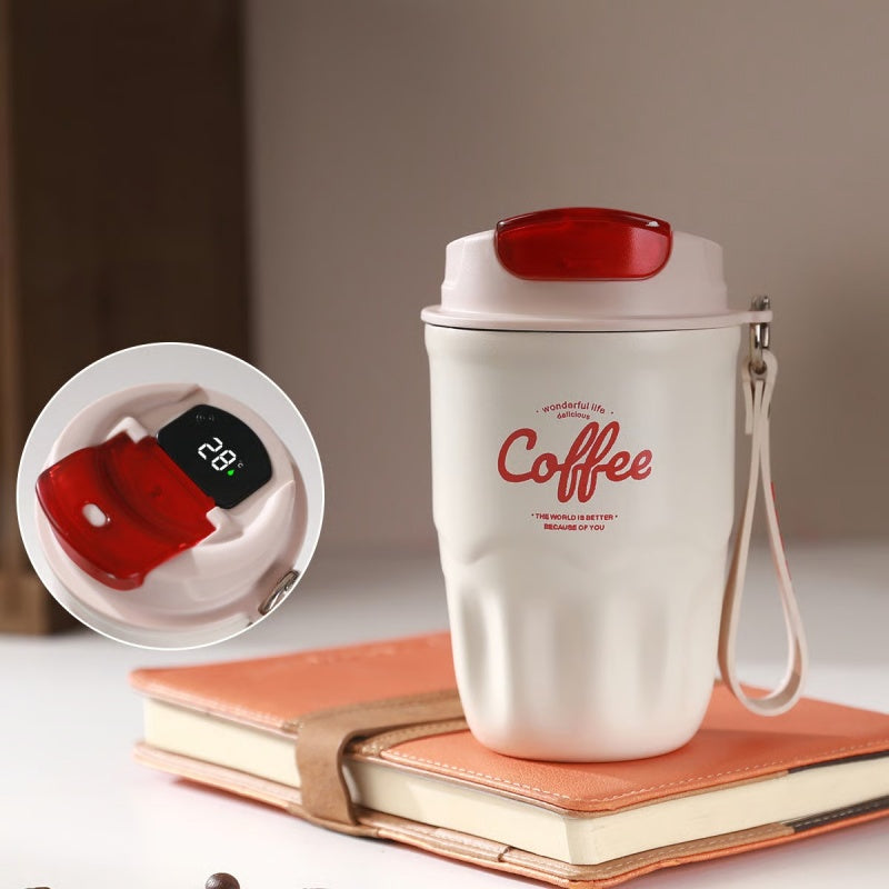 ☕ Smart Thermal Cup: LED Temp Display, 316 Steel, 12H Insulation, Leakproof, 360ml