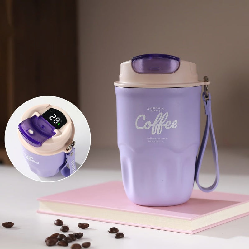 ☕ Smart Thermal Cup: LED Temp Display, 316 Steel, 12H Insulation, Leakproof, 360ml