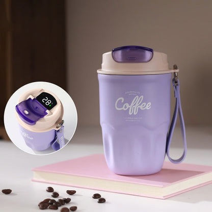 ☕ Smart Thermal Cup: LED Temp Display, 316 Steel, 12H Insulation, Leakproof, 360ml