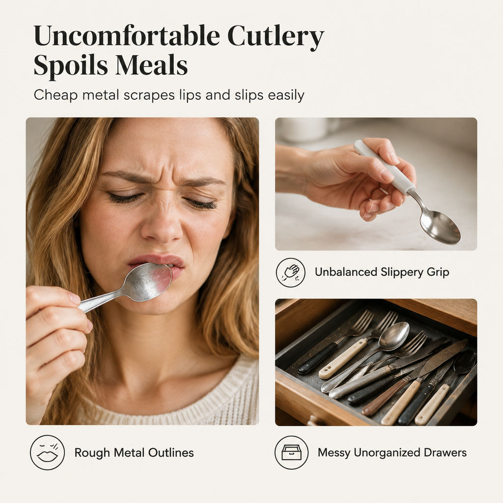 Stainless Steel Flatware Set for Hotel and Home Use