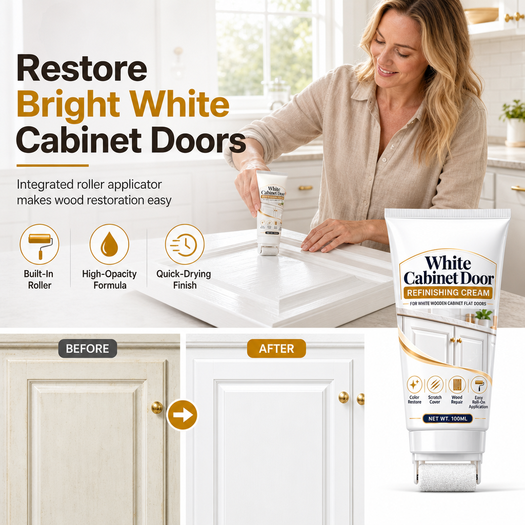 Wood Furniture Repair and Renovation Paste with Built-in Roller Brush