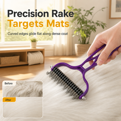 Pet Dematting Comb and Deshedding Grooming Brush for Dogs and Cats