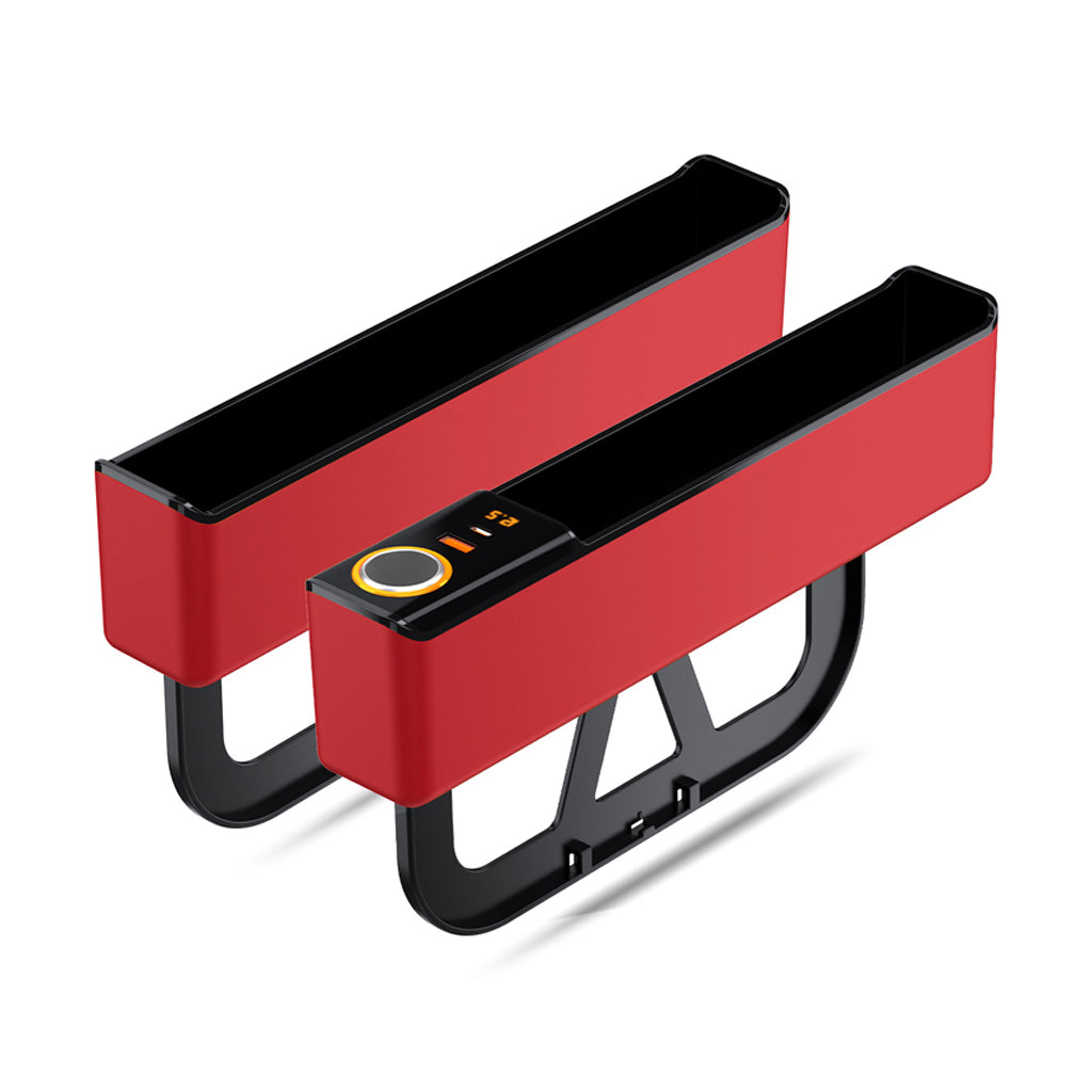 Multifunctional Car Seat Gap Organizer Box with USB Charging Ports