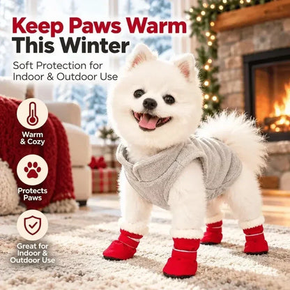 🔥 Hoje, 50 % de desconto!🐱🐶Botas quentes de inverno para cães com forro macio de pelúcia