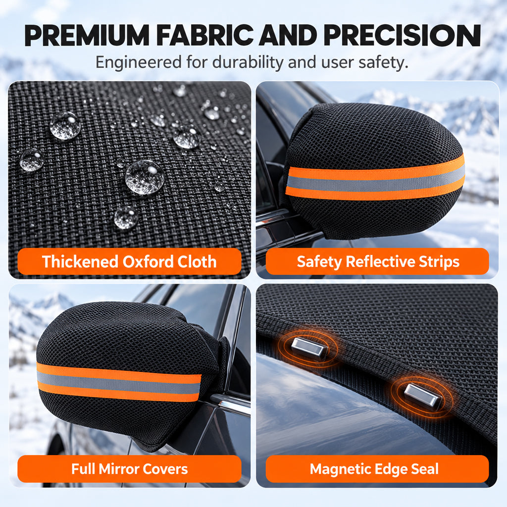 ❄️ 50% OFF NOW! 🚗 Thickened Oxford Windshield Cover – Windproof Magnetic Edges, Waterproof & All-Season Protection for Ice, Snow & Sun ☀️