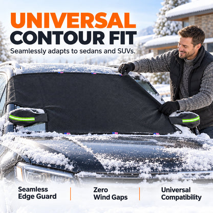 ❄️ 50% OFF NOW! 🚗 Thickened Oxford Windshield Cover – Windproof Magnetic Edges, Waterproof & All-Season Protection for Ice, Snow & Sun ☀️