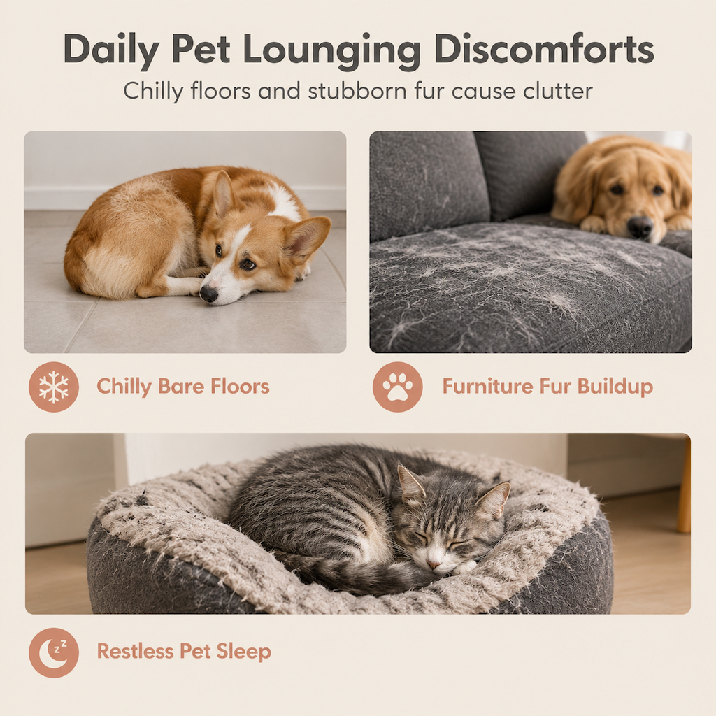 Soft Plush Double Layer Pet Blanket for Dogs and Cats