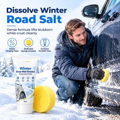 Winter Car Snow Melt Residue Cleaning Paste and Salt Stain Remover for Auto Body with Cleaning Sponge 30ml