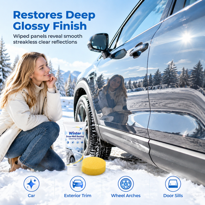Winter Car Snow Melt Residue Cleaning Paste and Salt Stain Remover for Auto Body with Cleaning Sponge 30ml