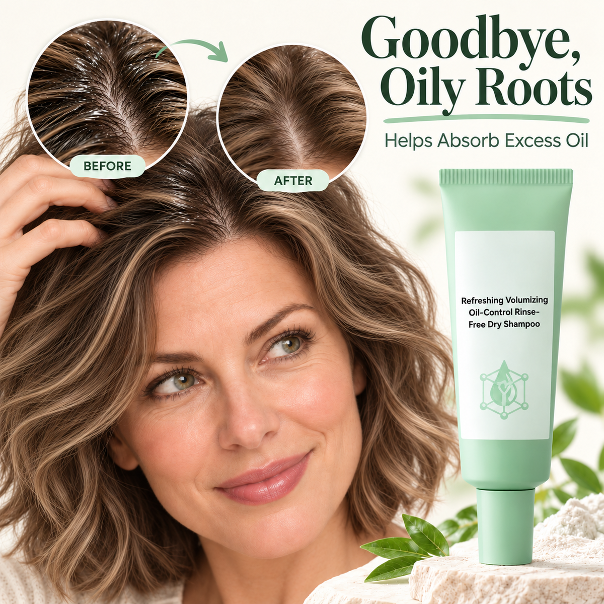 Refreshing Volumizing Rinse-Free Dry Shampoo Gel
