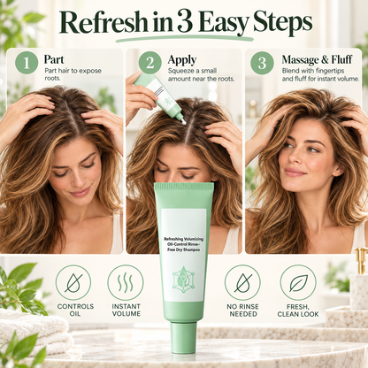 Refreshing Volumizing Rinse-Free Dry Shampoo Gel