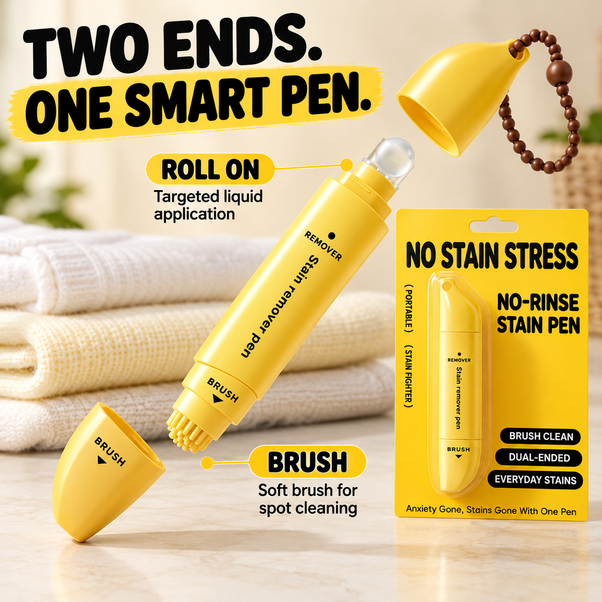 🥳2026 HOT SALE🥳Portable Dual-Head Stain Remover Pen