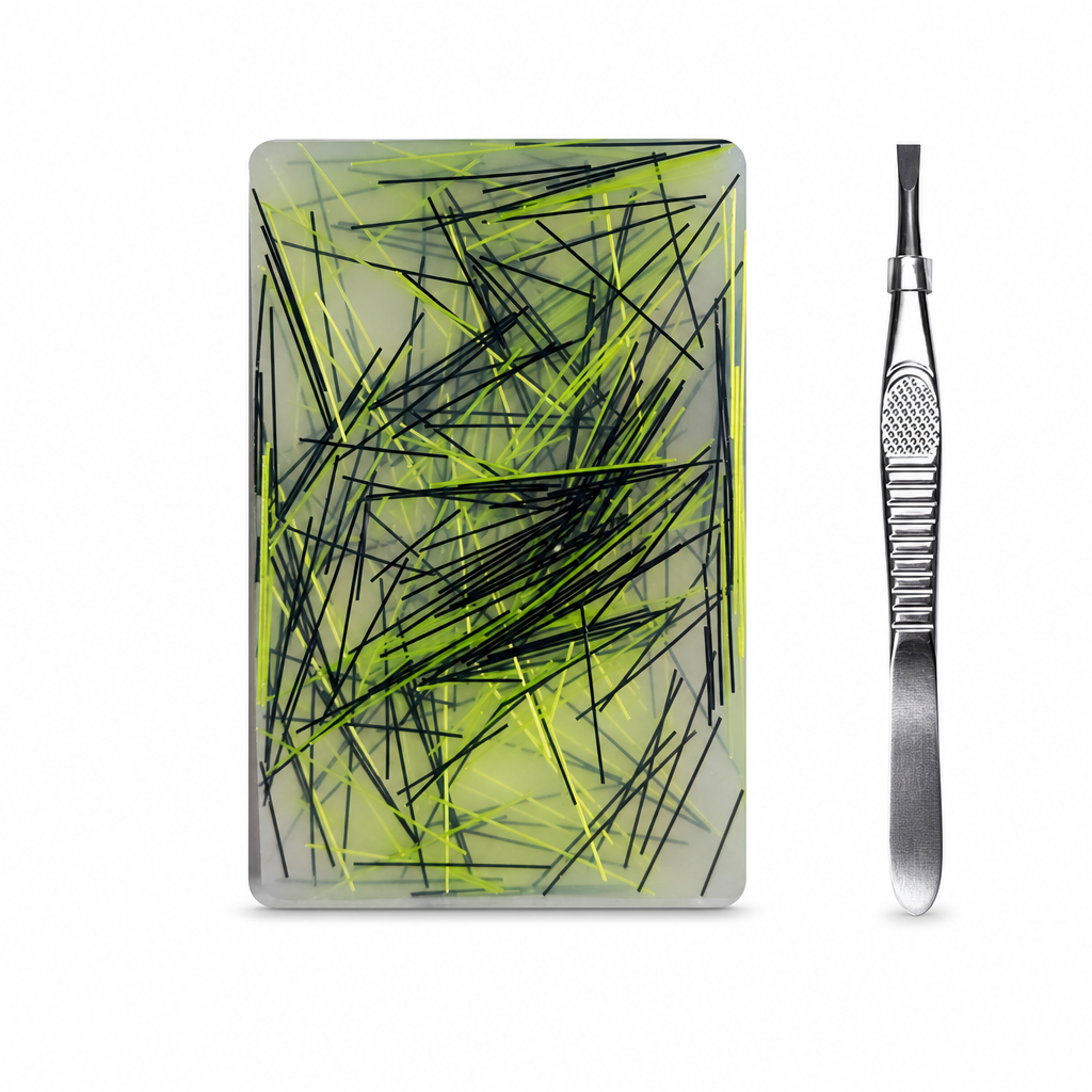 Rectangular Skin Picking Fidget Toy with Tweezers