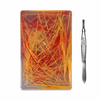 Rectangular Skin Picking Fidget Toy with Tweezers