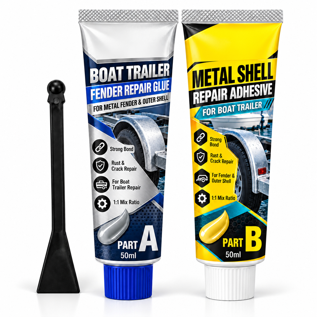 Boat Trailer Metal Repair Glue Two Component AB Adhesive Kit for Gap Repair with Brush