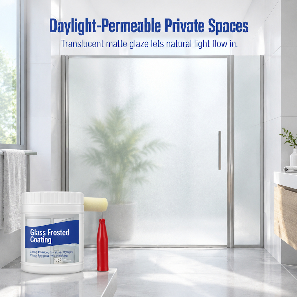 Frosted Glass Privacy Coating Kit – Water-Based Window Treatment