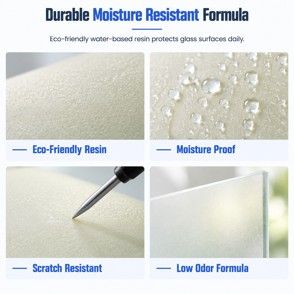 Frosted Glass Privacy Coating Kit – Water-Based Window Treatment