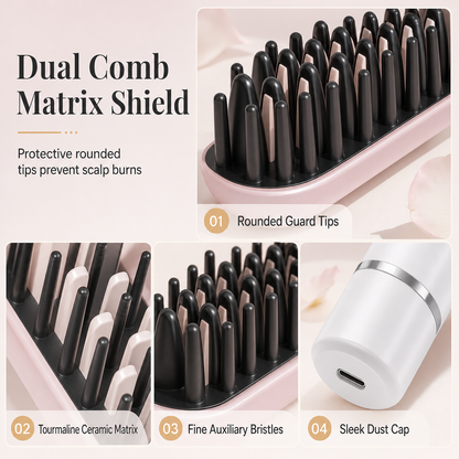 2-in-1 Cordless Straightening and Curling Comb
