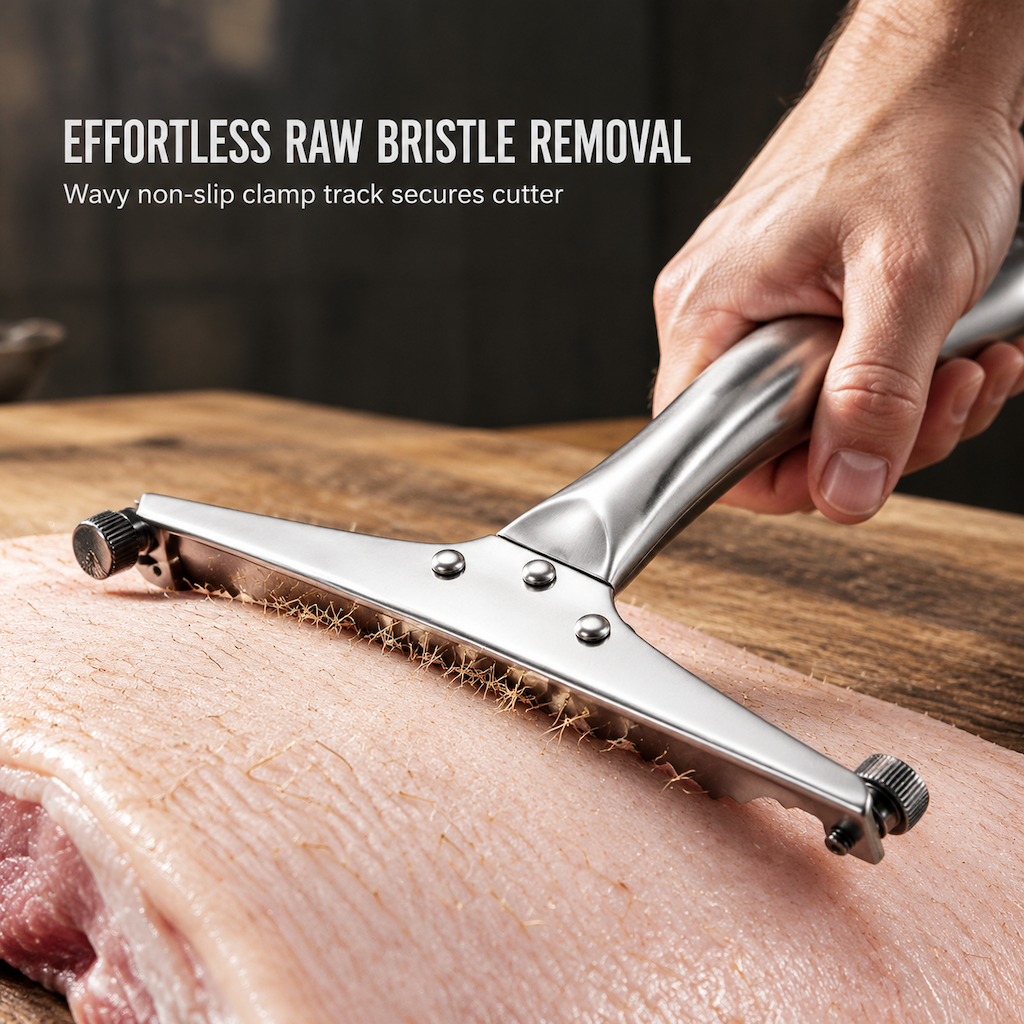 Household Kitchen Handmade Metal Pig Hair Scraper