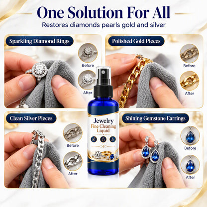 Jewelry Cleaner Spray with Towel