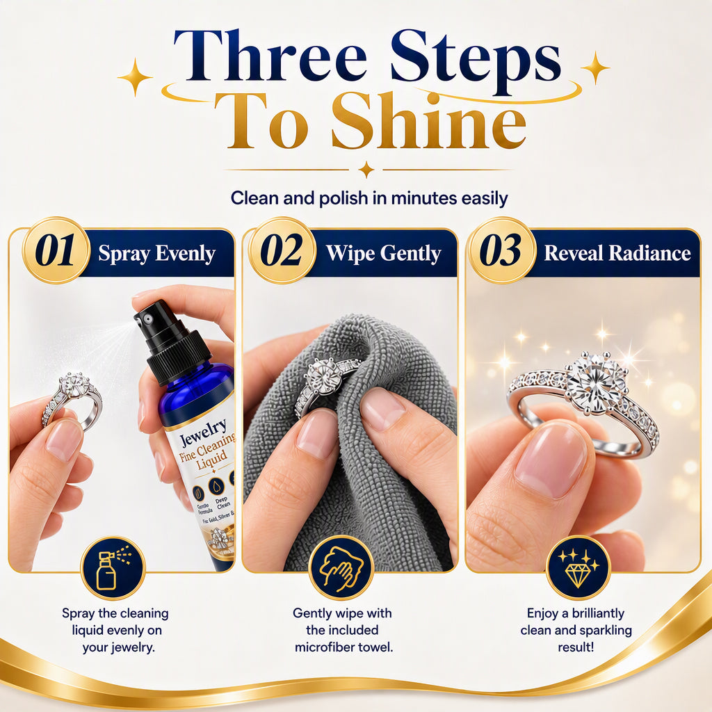Jewelry Cleaner Spray with Towel