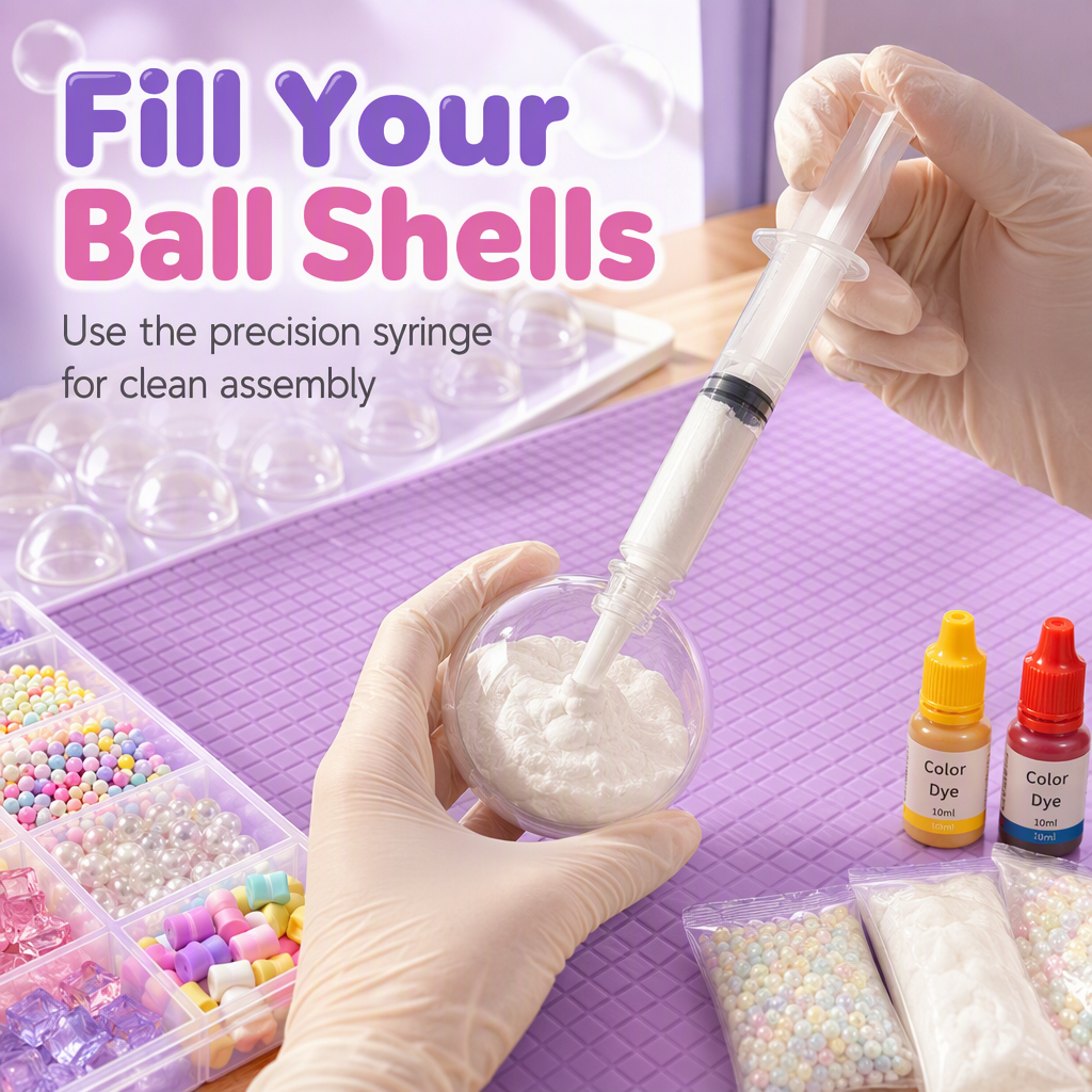 📢📢50% OFF !! ⏰💞50K+ SOLD! 🧪DIY Squeeze Ball Making Kit – mix colorful clay & sparkling fillers, leak-proof slow-rising fun. No-mess craft for kids! 🎨✅