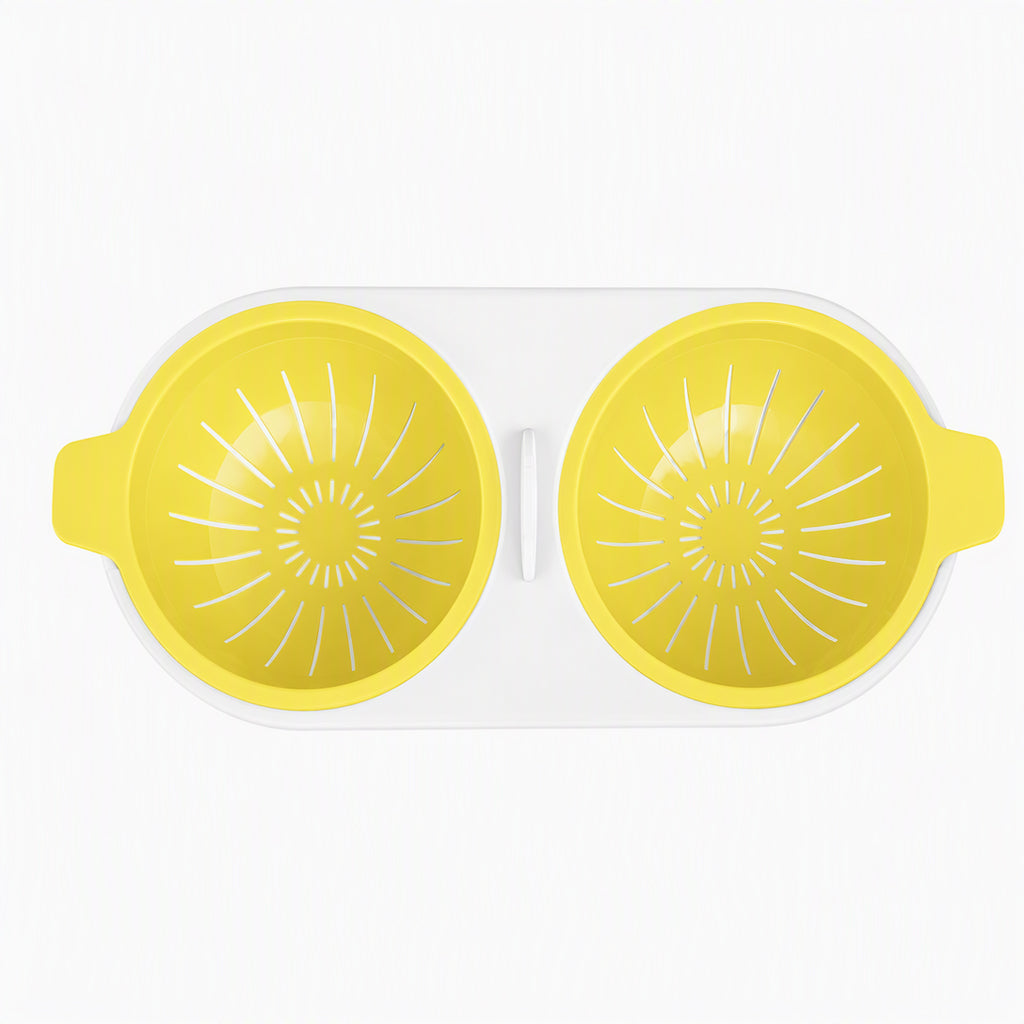 Innovative Microwave Double Egg Poacher with Lid