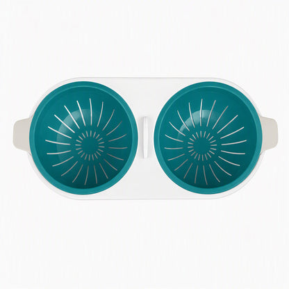 Innovative Microwave Double Egg Poacher with Lid