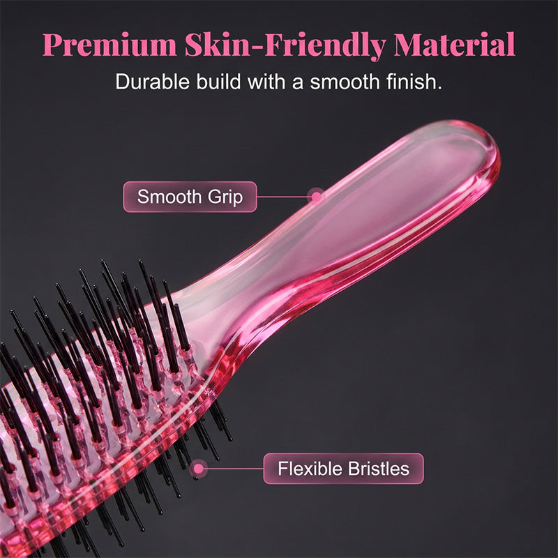 Detangle Knots Instantly! Gentle Portable Scalp Massage Hairbrush