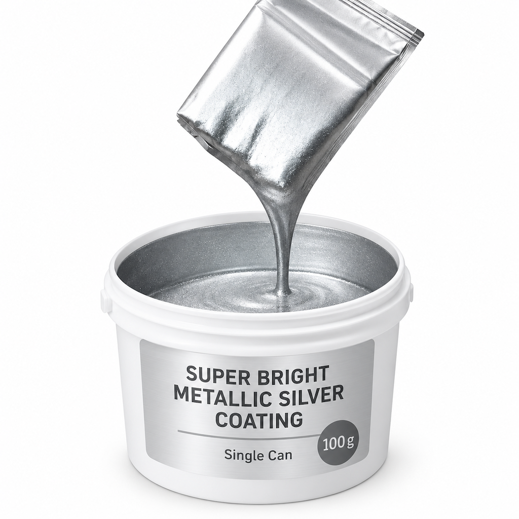 🎨 Water-Based Metallic Silver Paint for Metal Renovation