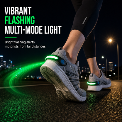📢📢50% OFF !! ⏰LED Glowing Shoe Clip Light Flashing Safety Warning Light for Night Running and Cycling