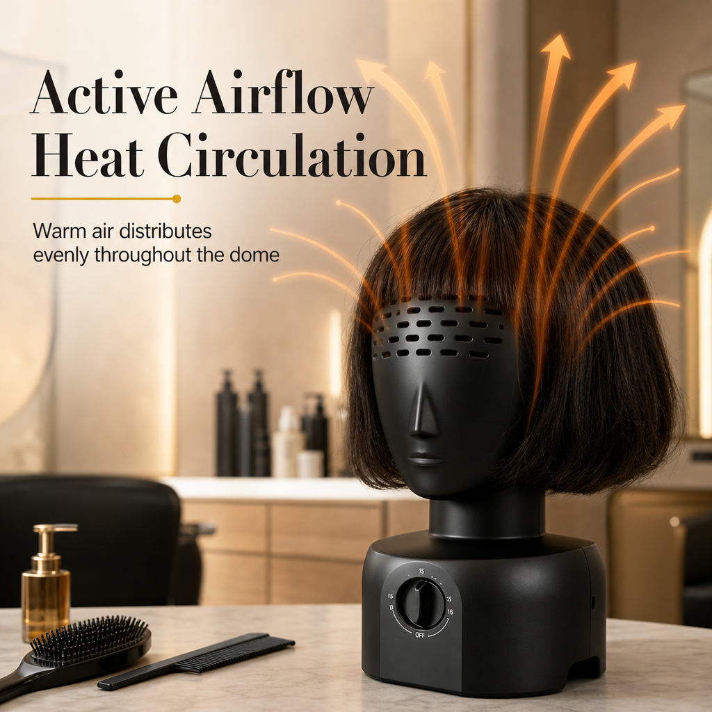Mannequin Head Wig Dryer Stand with Hair Dryer Holder