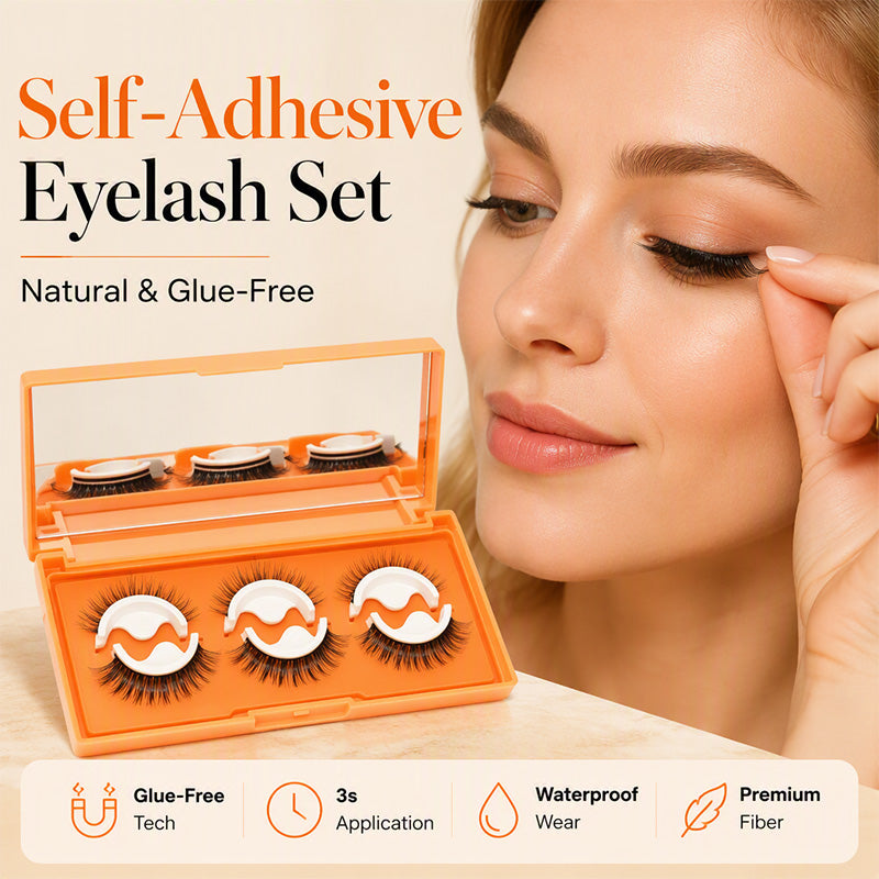 ⏳Limited Time 50% OFF✨Self-Adhesive Natural Look False Eyelashes, No Glue Needed👁️