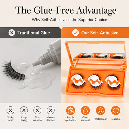⏳Limited Time 50% OFF✨Self-Adhesive Natural Look False Eyelashes, No Glue Needed👁️