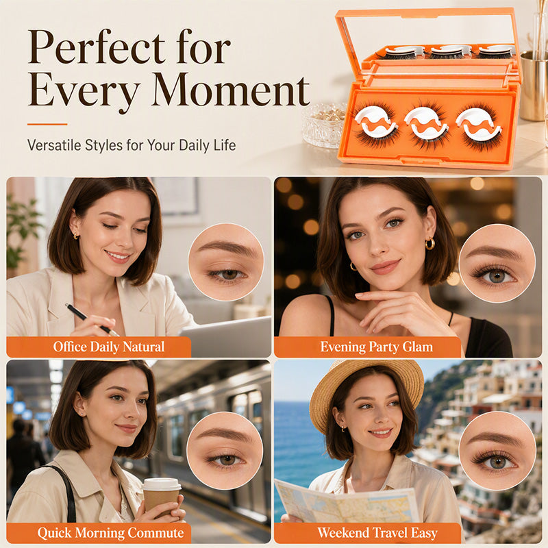 ⏳Limited Time 50% OFF✨Self-Adhesive Natural Look False Eyelashes, No Glue Needed👁️
