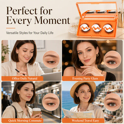⏳Limited Time 50% OFF✨Self-Adhesive Natural Look False Eyelashes, No Glue Needed👁️