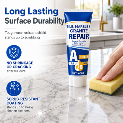 Marble and Granite Repair Resin Paste for Tiles and Stone Surfaces