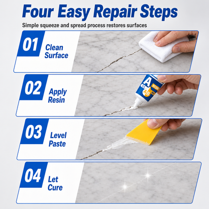 Marble and Granite Repair Resin Paste for Tiles and Stone Surfaces