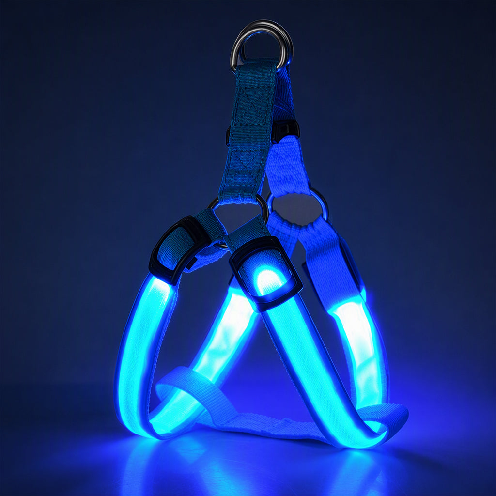 Adjustable LED Dog Harness Luminous Flashing Pet Chest Strap