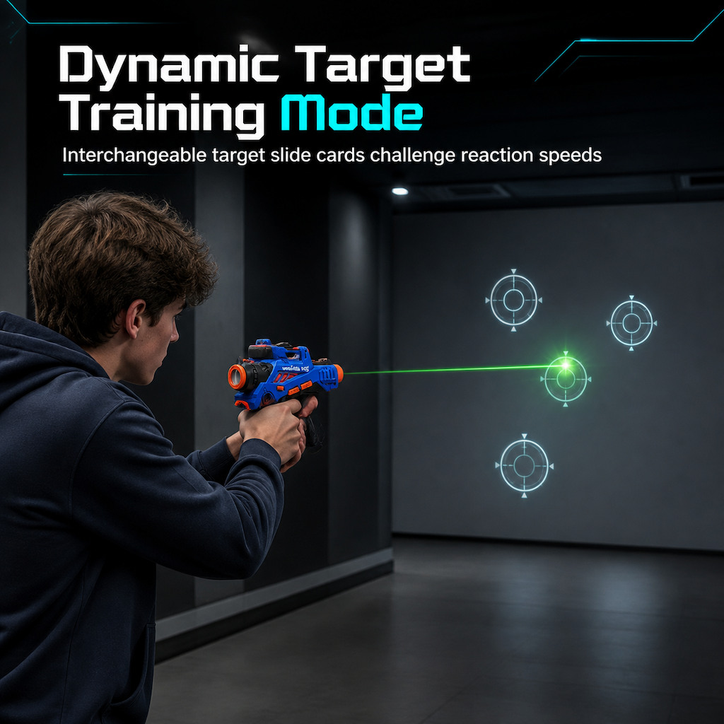 Kids Infrared Laser Battle Toy Gun Set with 2 Mini Pistols and 1 Projector featuring Sound and Light