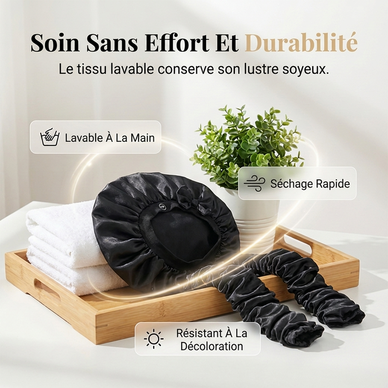 🌙 50% OFF! ✨ Extra-Long Satin Sleep Bonnet – Ultra-Smooth Satin Sleep Surface, Extra-Long Roomy Bonnet Design, Adjustable Tie Loop Closure & Natural Heatless Overnight Curls – 4 Colors 💤