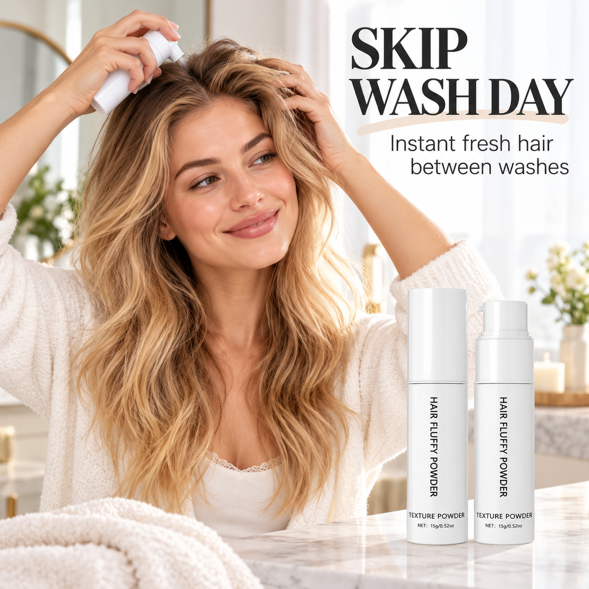 Instant Hair Volumizing Powder Spray for Oily Roots and Flat Hair
