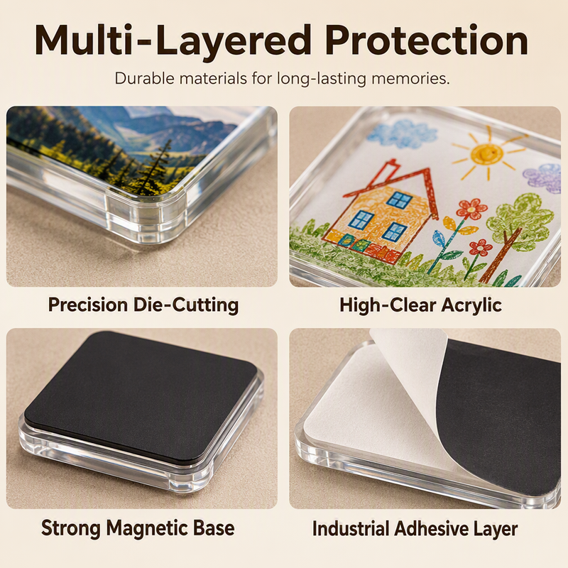 🖼️ Clear Acrylic Photo Magnet Kit
