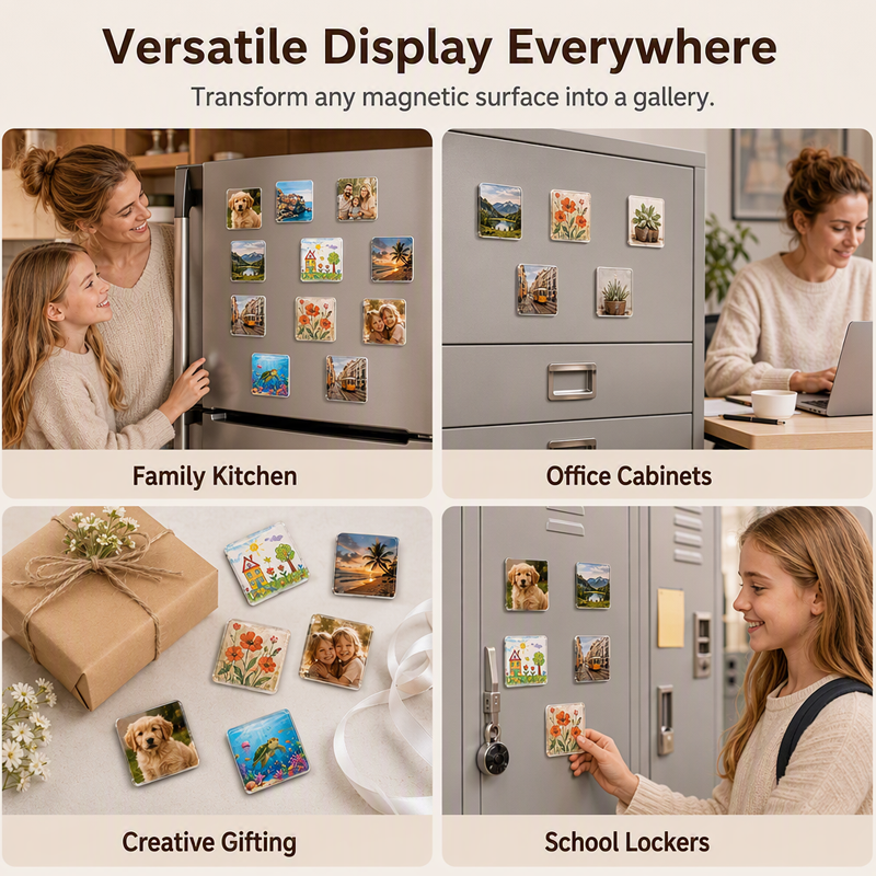🖼️ Clear Acrylic Photo Magnet Kit