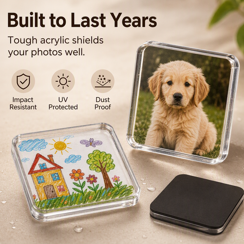 🖼️ Clear Acrylic Photo Magnet Kit