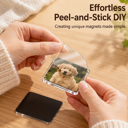🖼️ Clear Acrylic Photo Magnet Kit
