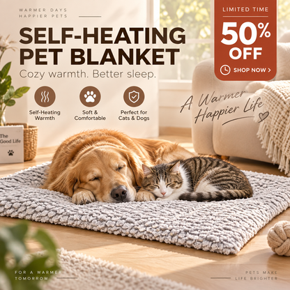 Self-heating pet mat