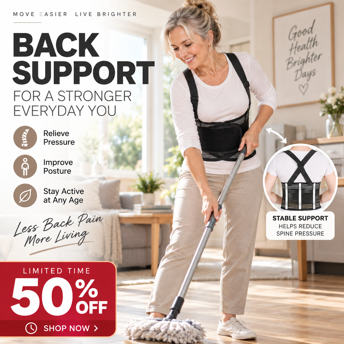 Breathable Posture Corrector - Back Pain Relief & Tummy Control