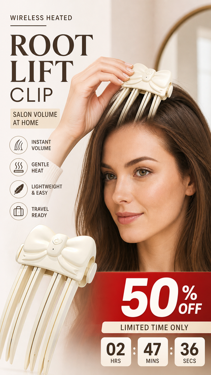 💨 Wireless Heated Root Lift Clip – Salon Volume, Zero Effort ✨